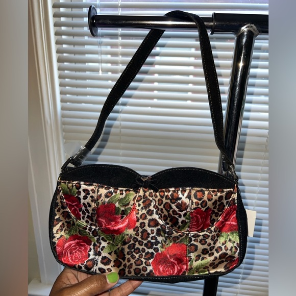 Floral Leopard Print Women's Bag - Picture 1 of 4